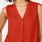 Alfani Women's Satin V-Neck Tank Top  Red Size Medium