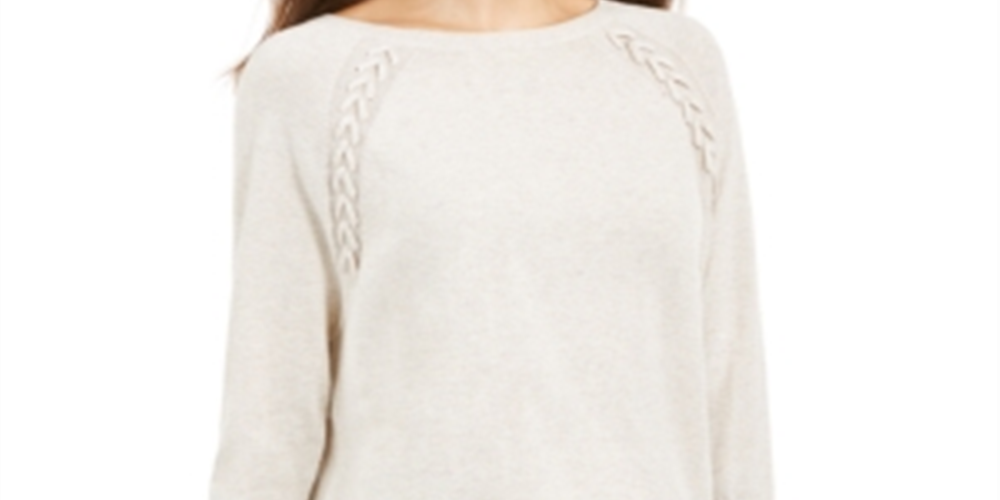 Style & Co Women's   3/4 Sleeve Boat Neck T-Shirt Top Beige Size 2XL