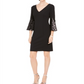 Women's Vince Camuto Sequin Flare Sleeve Cocktail Dress Black Size 12