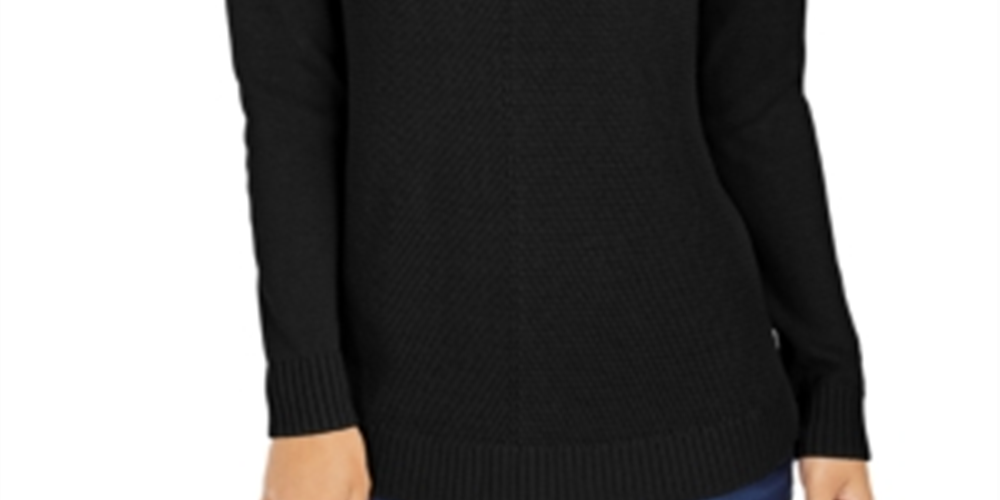 Charter Club Women's V Neck Sweater Black Size Large