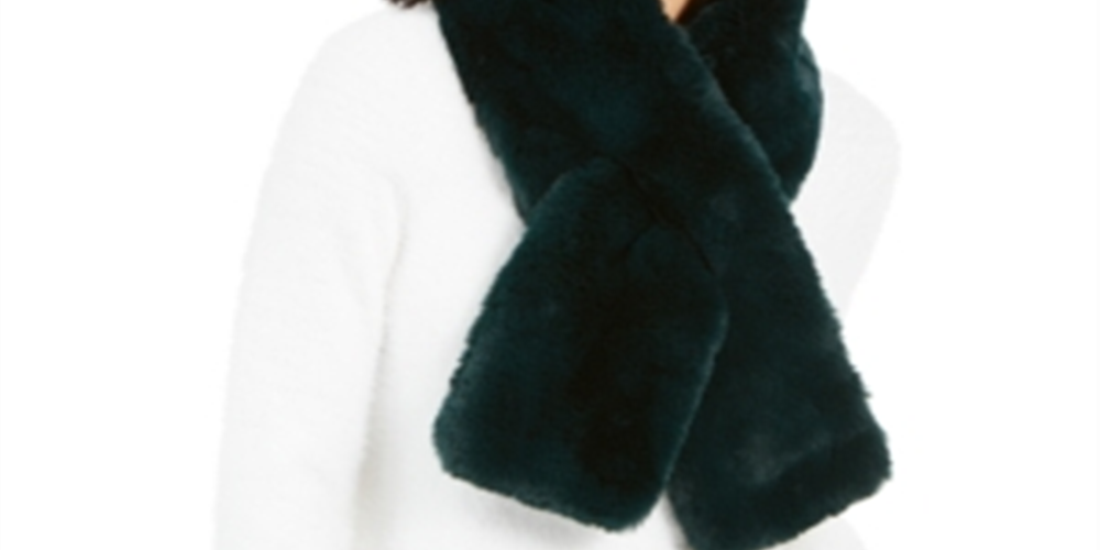 Apparis Women's Rachel Faux Fur Scarf Green Size Regular