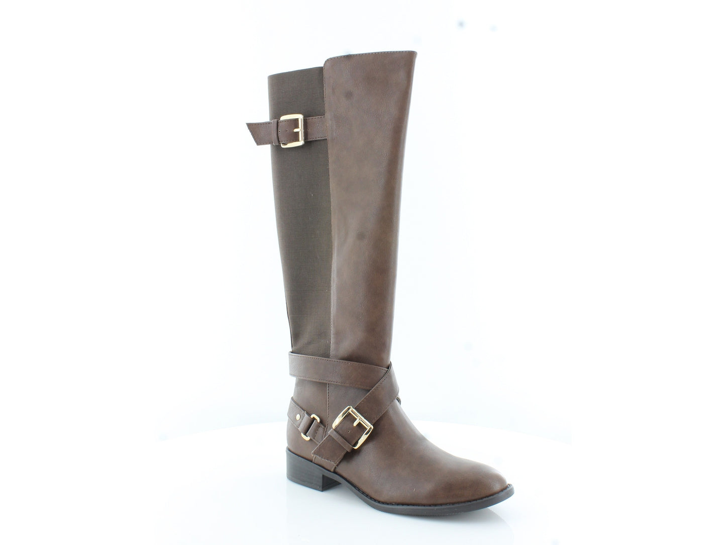 Thalia Sodi Womens Vada Round Toe Knee High Riding Boots Brown Size 7