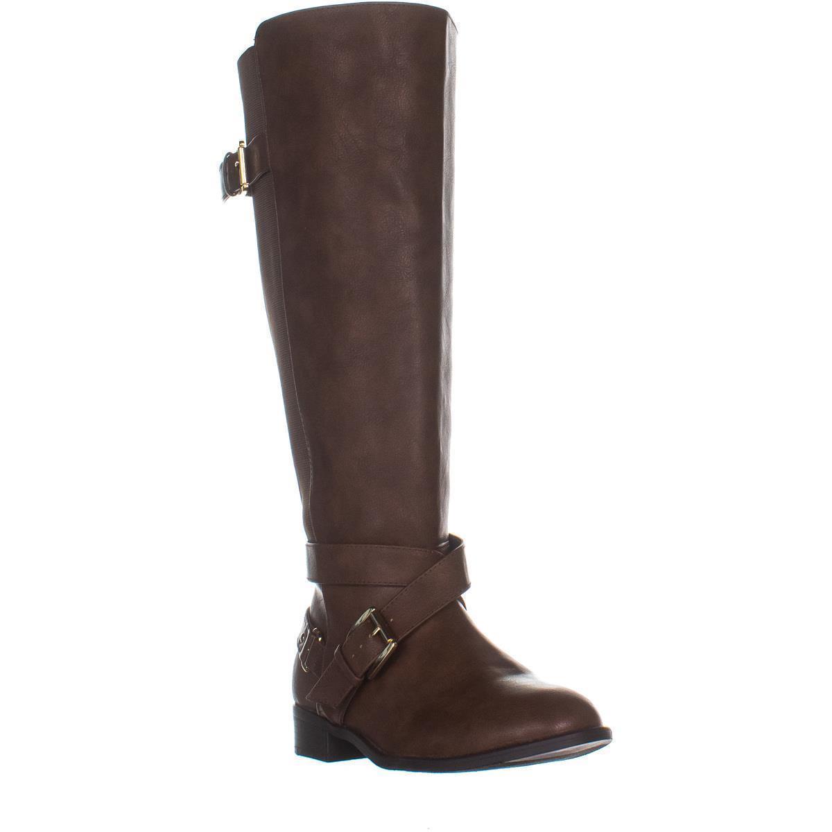 Thalia Sodi Womens Vada Round Toe Knee High Riding Boots Brown Size 7