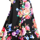 B. Darlin Women's Lace Floral Long Sleeve Jewel Neck Full Length Formal Fit Flare Dress Black Size 15-16