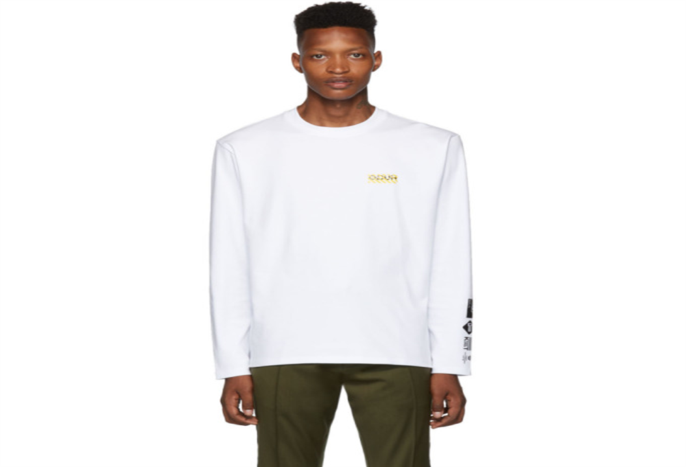 Hugo Boss Men's Dyderabad Long Sleeve T-Shirt White Size Medium