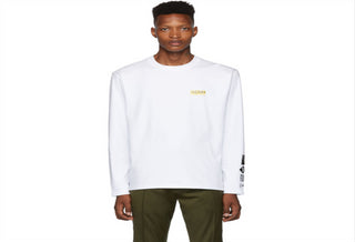 Hugo Boss Men's Dyderabad Long Sleeve T-Shirt White Size Medium