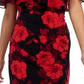 Connected Apparel Women's Petite Rose Flounce Sleeve Dress Red Size 10 P