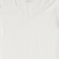 Aveto Junior's V Neck Soft Stretch Knit Solid Tee White Size Small