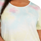 Ideology Women's Tie Dye Back Cutout Top Yellow Size 2X