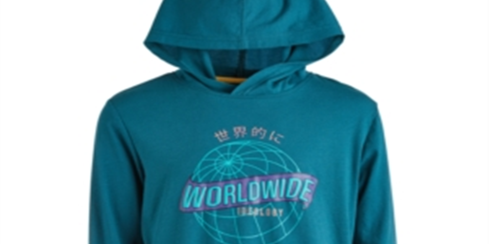 Ideology Big Boy's Graphic-Print Hooded T-Shirt Green Size X-Large