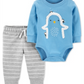 Carter's Boy's Infant Bodysuits Penguin Bodysuit & Joggers Blue Size 3MOS