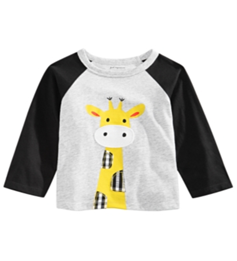 First Impressions Baby Boy's Giraffe Print T-Shirt Gray Size 18MOS