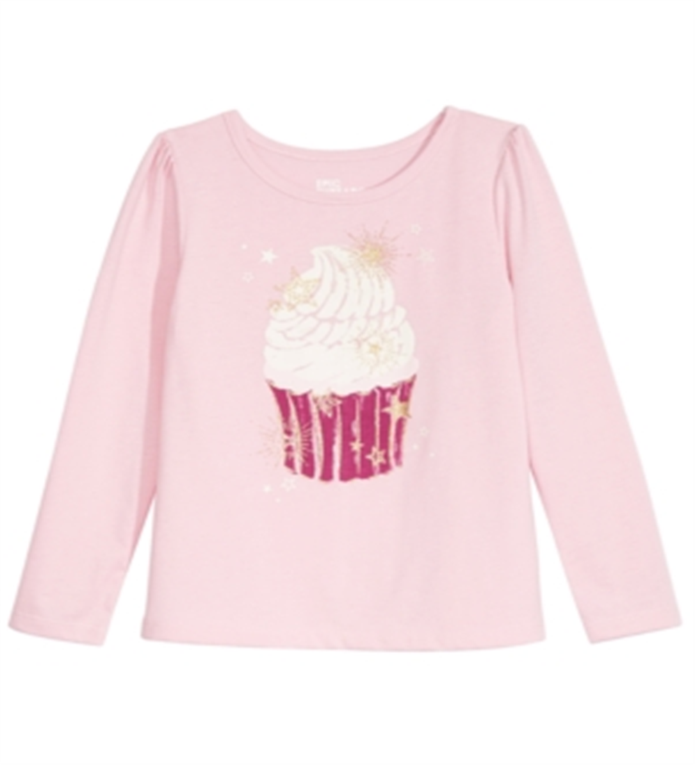 Epic Threads Toddler Girl's Cupcake T-Shirt Pink Size 2T