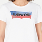 Levi's Womens Juniors the Perfect Slogan T-Shirt Cotton Graphic - White Size Extra Large