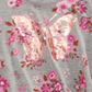 Epic Threads Big Girl's Butterfly Side Tie T-Shirt Gray Size Small