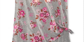 Epic Threads Big Girl's Butterfly Side Tie T-Shirt Gray Size Small