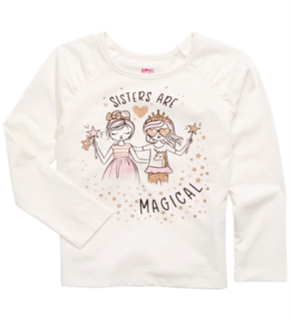 Epic Threads Toddler Girl's Sisters Are Magical T-Shirt White Size 4T