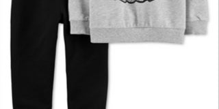 Carter's Baby Boy's 2 Pc Cotton Monster Sweatshirt & Jogger Pants Set Gray Size 6MOS