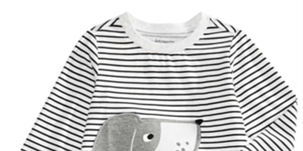First Impressions Baby Boy's Striped Dog Print T-Shirt Brown Size 18MOS