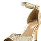 Style & Co Women's Swifty Peep-Toe Synthetic Heels Gold Size 5.5
