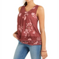 Style & Co Floral-Print Mesh Tank Top Purple Size XL