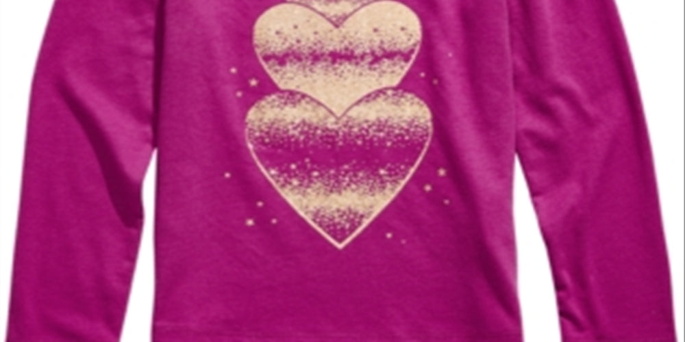 Epic Threads Toddler Girl's Glitter Hearts T-Shirt Pink Size 4T