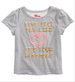 Epic Threads Little Girl's Graphic Print T-Shirt White Size 6X
