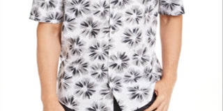 Alfani Men's Printed Shirt White Size Small