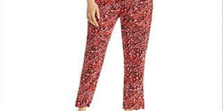 Aqua Women's Leopard Print Surplice Jumpsuit Red Size Small