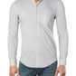 Kenneth Cole Reaction Men's Striped Slim Fit Button Down Shirt Gray Size L
