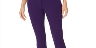 Calvin Klein Men's Pocketed Zippered Wear to Work Pants Purple Size 6 Petite