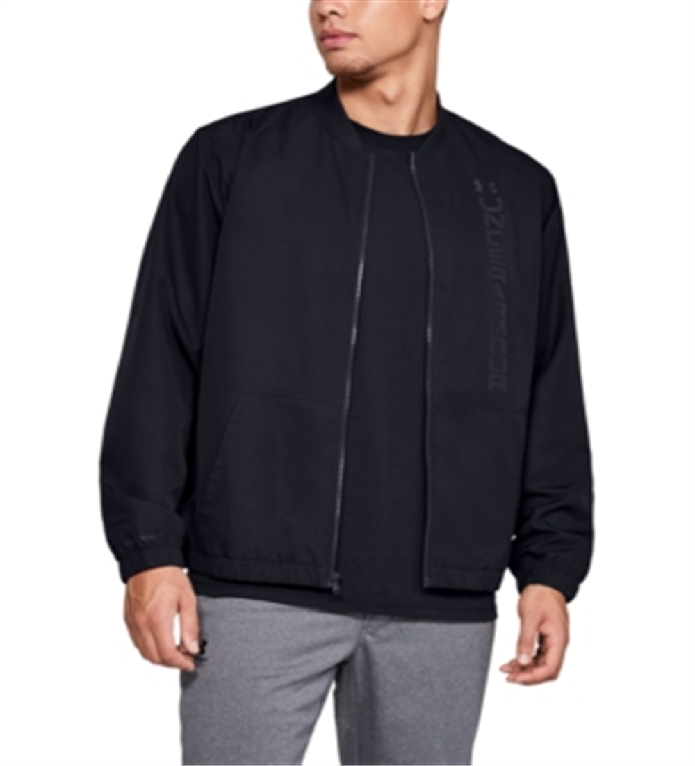 Under Armour Men's Activewear Bomber Lightweight Jacket Black Size Small