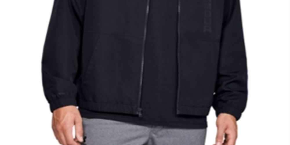 Under Armour Men's Activewear Bomber Lightweight Jacket Black Size Small