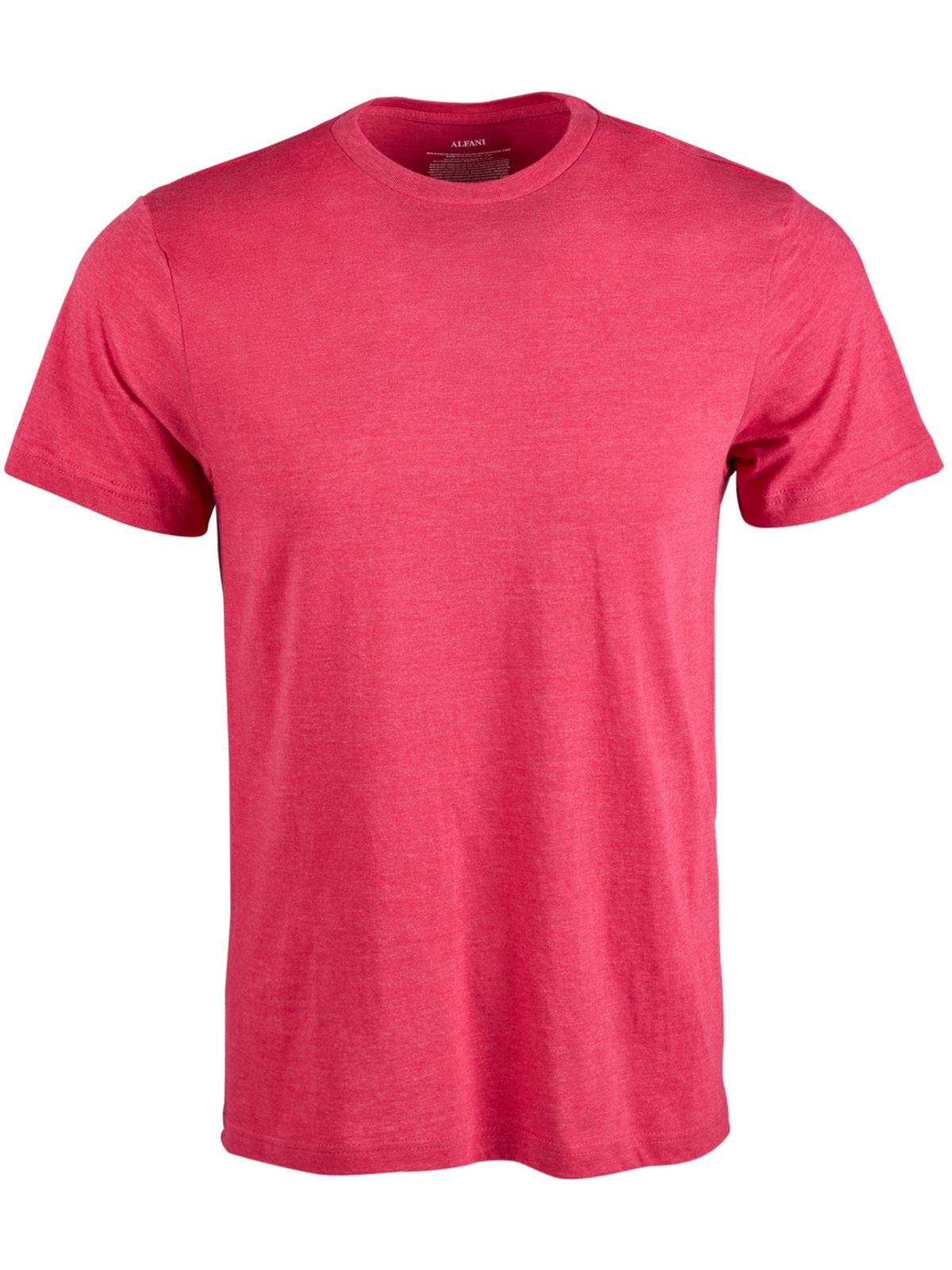 Alfani Mens Heathered Crew Neck T-Shirt Pink Size Large