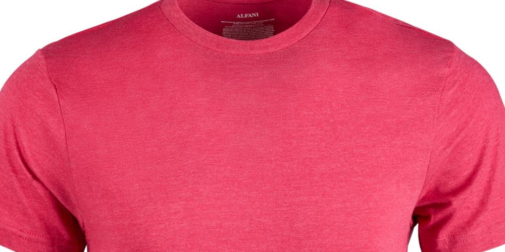 Alfani Mens Heathered Crew Neck T-Shirt Pink Size Large