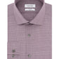 Calvin Klein Men's Steel Slim Fit Non Iron Performance Stretch Print Dress Shirt Red Size 17X32X33
