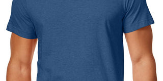 Alfani Men's Slub V-Neck T-Shirt Blue Size S