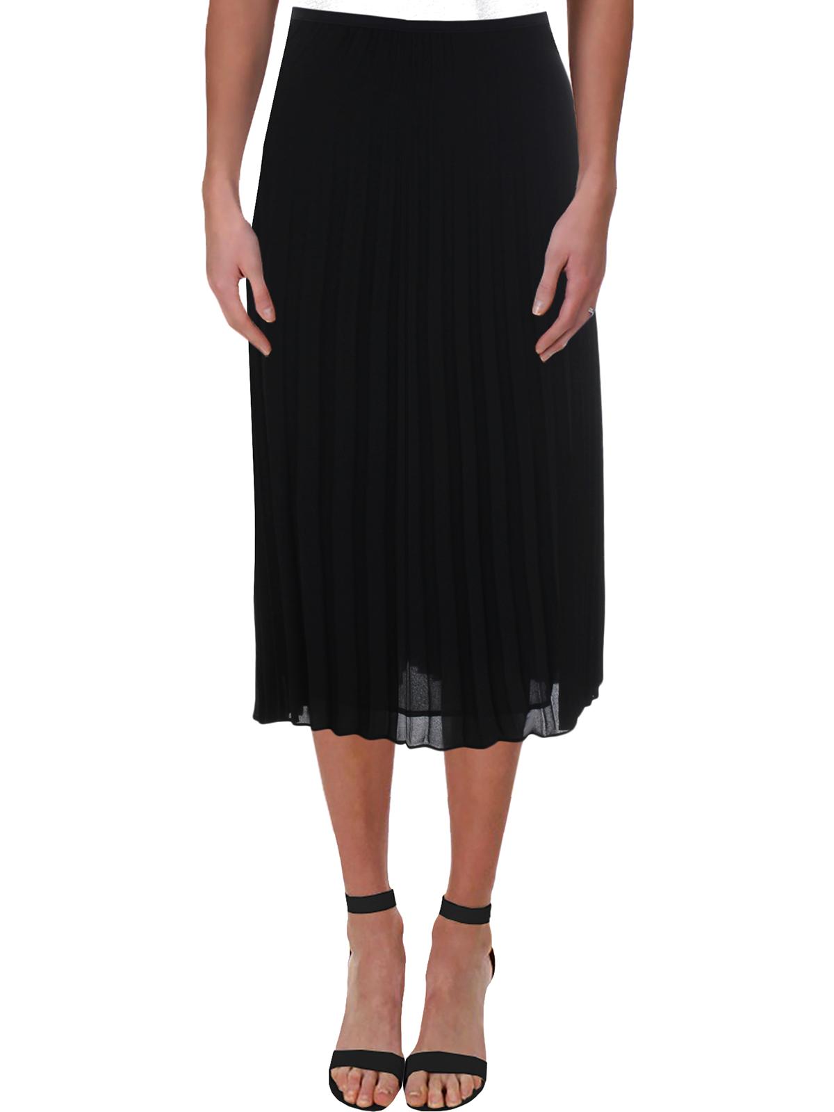 DKNY Women's Pleated a Line Skirt Black Size 10