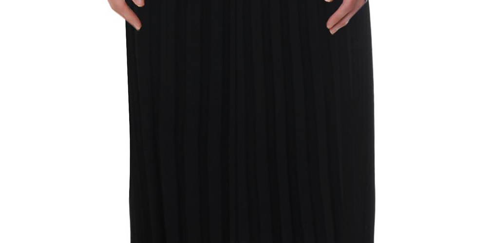 DKNY Women's Pleated a Line Skirt Black Size 10