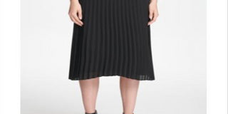 DKNY Women's Pleated a Line Skirt Black Size 10
