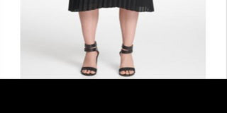 DKNY Women's Pleated a Line Skirt Black Size 10