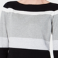 Karen Scott  Women's Striped Boatneck Sweater  Deep Black  Size XS