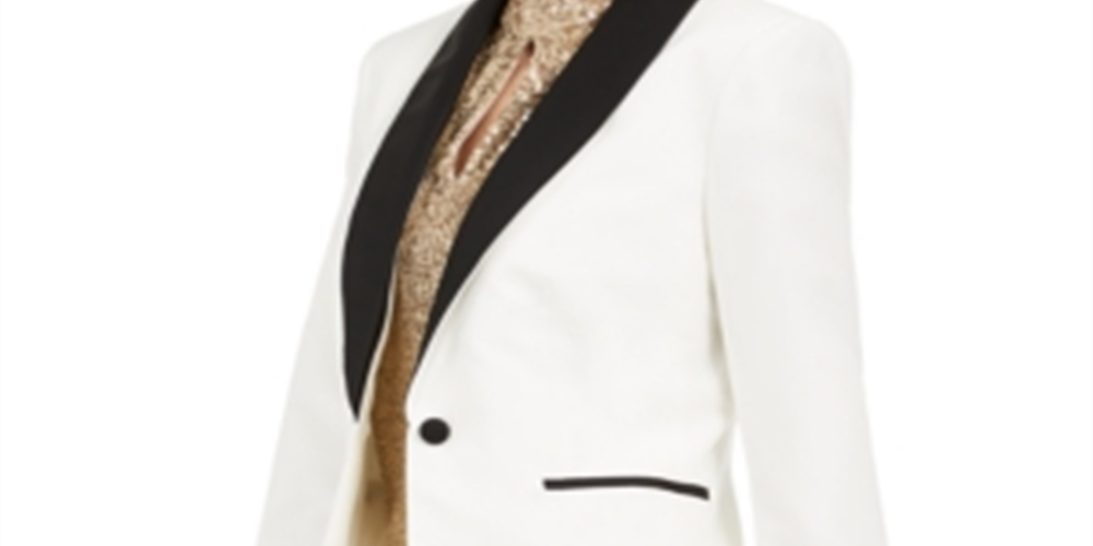 Calvin Klein Women's Tuxedo Blazer White Size 10P