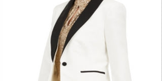 Calvin Klein Women's Tuxedo Blazer White Size 10P