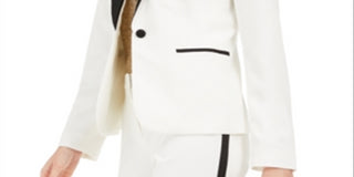 Calvin Klein Women's Tuxedo Blazer White Size 10P