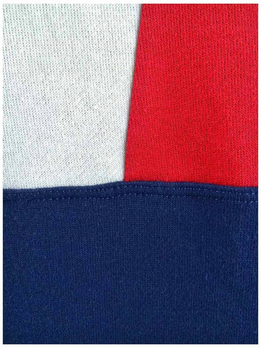 Tommy Hilfiger Women's Cropped Crewneck Logo Sweatshirt Blue Size Small