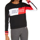 Tommy Hilfiger Women's Color Block Long Sleeve T-Shirt Black Size X-Large
