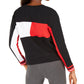 Tommy Hilfiger Women's Color Block Long Sleeve T-Shirt Black Size X-Large
