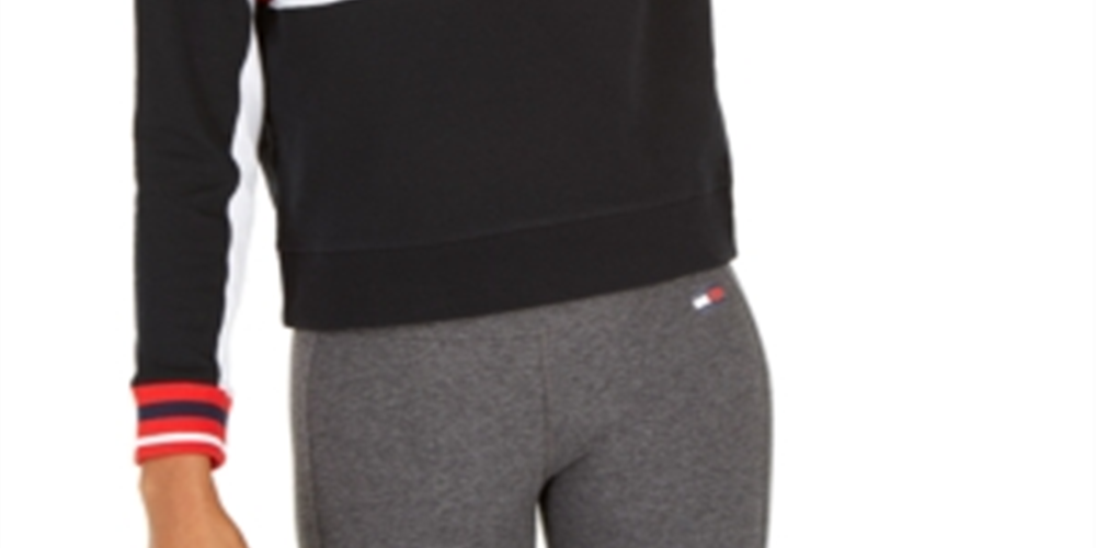 Tommy Hilfiger Women's Long Sleeve T-Shirt Top Black Size Medium