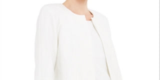 KasperWomen's Textured Wear to Work Jacket New White Size 6 Petite